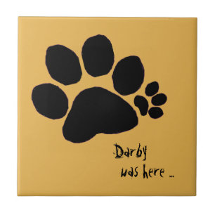 Sida - Polydactyl Paw-utskrift (över. 2) Kakelplatta