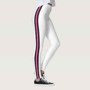 Sida Rand vita ben med Anpassningsbar Färg Leggings
