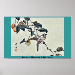 Sida tio vid Matsumura, Keibun Ukiyo-e. Poster