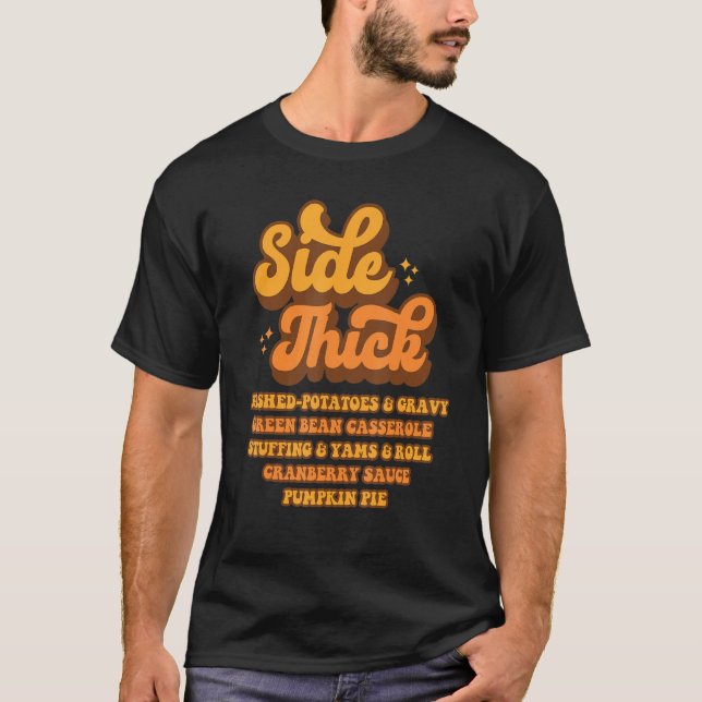 Sida tjocka mockade potatis och grå Grönt Bean Cas T Shirt (Framsida)