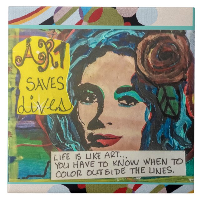 Sida/underlägg/trivet Kakelplatta (Framsidan)