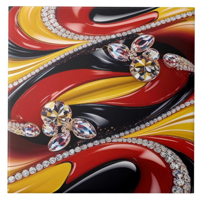 Sida vid den moderna utformningen av Färg i Belgie Kakelplatta (Framsidan)