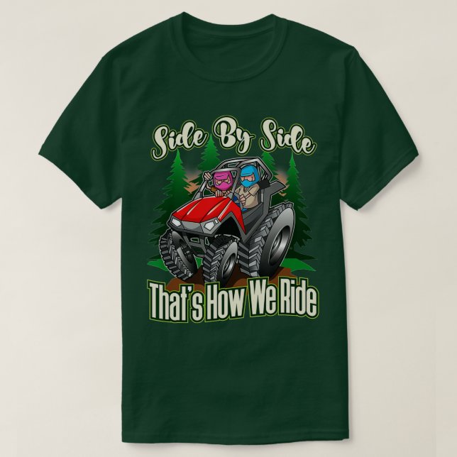 Sida vid sida ATV fyra hjul från vägridån T Shirt (Design framsida)