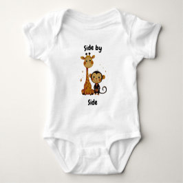 Sida vid sida med Giraffe och apa - Cute Friends T Shirt