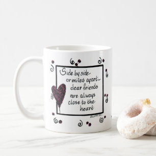 Sida vid sida, vi är vänner, dikt, text kaffemugg