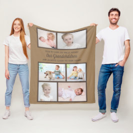 Sida vid sida vid sida Brown 6 Fo Grandchildren Co Fleecefilt