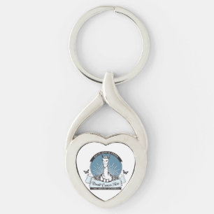 SIDAmetallkeychain; mång- färger/formar Twisted Heart Silverfärgad Nyckelring