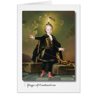 Sidan av förbränning hälsningskort