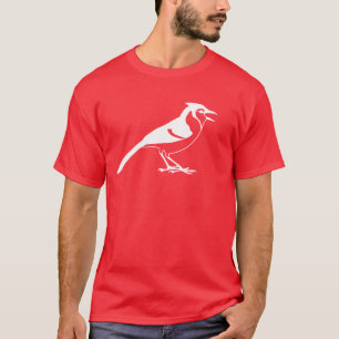Sidan beskådar av en Silhouette för den blåttJay T-shirt