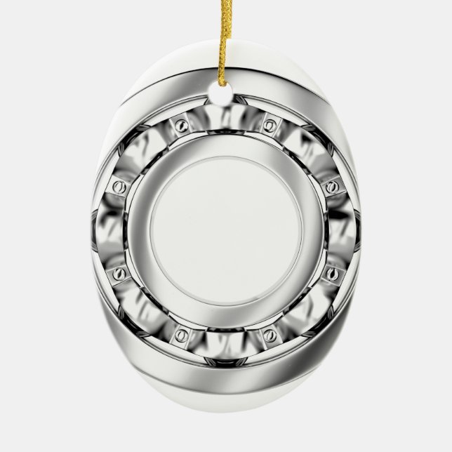 Sidan beskådar av kullager julgransprydnad keramik (Framsidan)