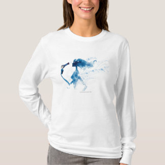 Sidan beskådar av långt hår för t shirt