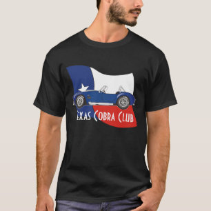 Sidan beskådar, den Texas kobraklubben med flagga T Shirt