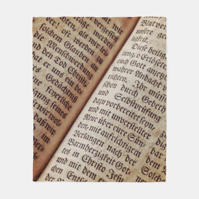 Sidan Bible bok skriver struktur Fleecefilt (Framsidan)