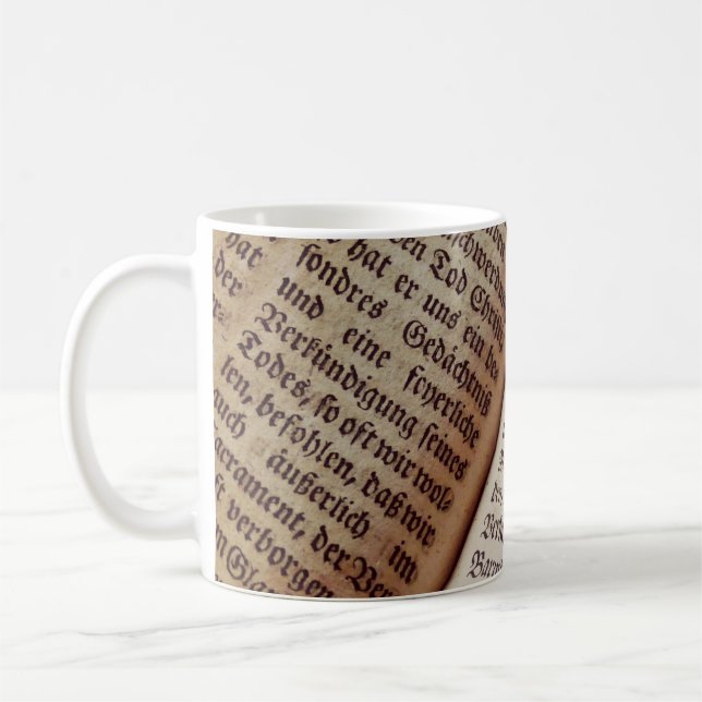 Sidan Bible bok skriver struktur Kaffemugg (Vänster)