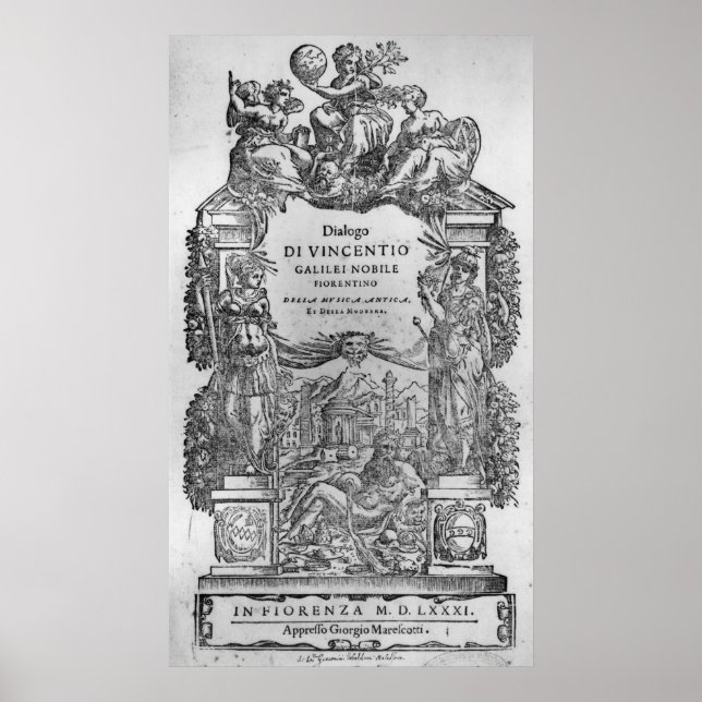 Sidan "Della Musica Antica et della Moderna" Poster (Framsidan)