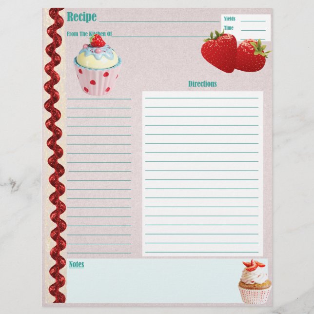 Sidan Jordgubbar och Cream Recipe (Framsida)