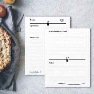 Sidan Minimalistisk mottagarkookbok
