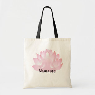 Sidan Namaste Yoga Lotus Pose-blommans budget Tygkasse