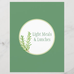 Sidan Recept Divider - Grönt Herb Binder Infoga