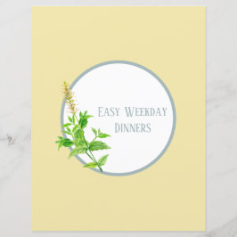 Sidan Recept Divider - Gult Herb Binder Infoga