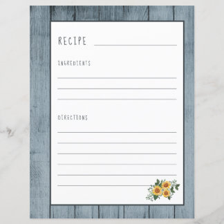 Sidan Rustic Recept för cookbook binder-organisatö
