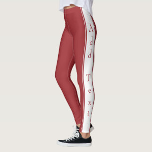 Sidbeningar av Rand med Anpassningsbar Text och Fä Leggings