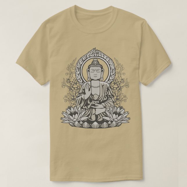 Siddartha Buddha Halftone T Shirt (Design framsida)