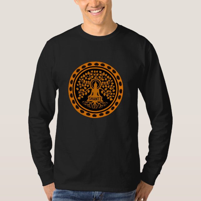 Siddhartha Gautama, Buddhist Art T Shirt (Framsida)