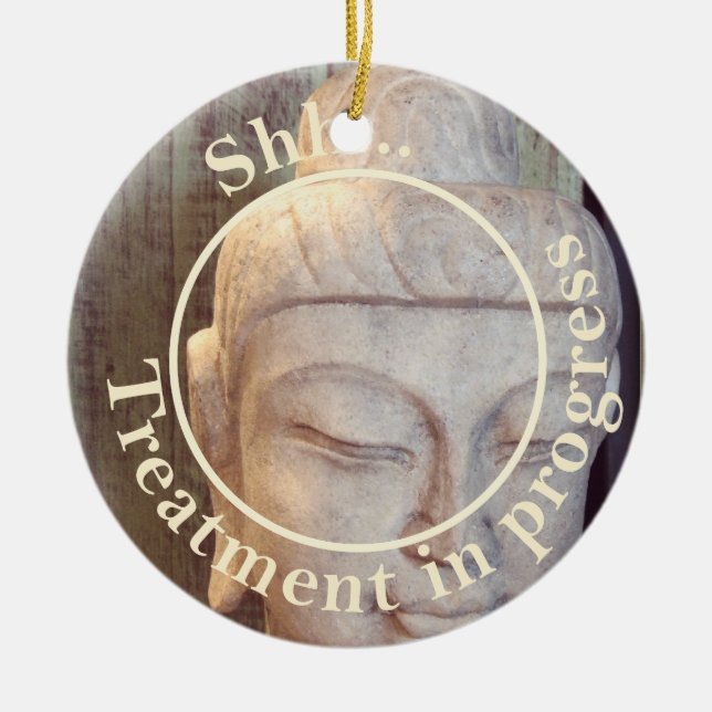 Siddhartha Gautama Photo Julgransprydnad Keramik (Framsidan)