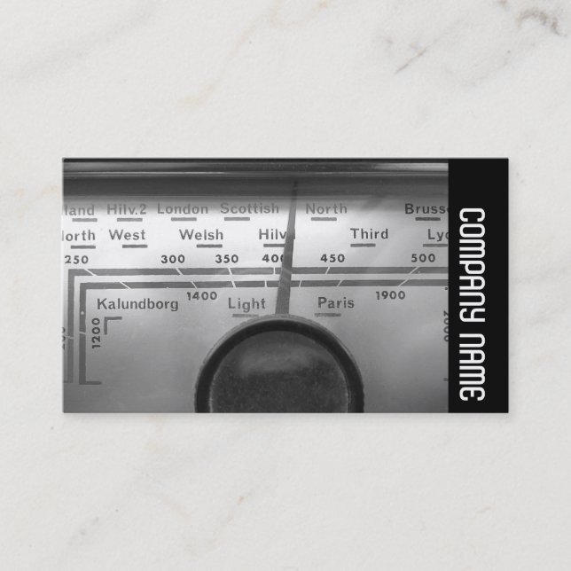 Side Band - Gammal brittisk radioring Visitkort (Framsida)