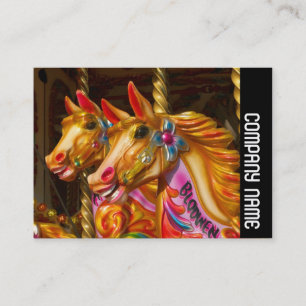 Side Band - Merry-go-round Horses Visitkort
