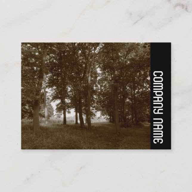 Side Band - Skogen, Bute Park Cardiff - Sepia tone Visitkort (Framsida)