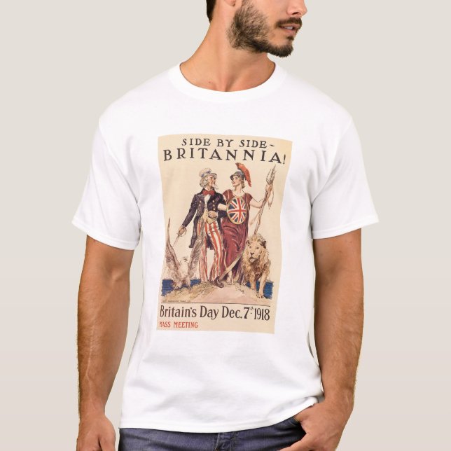 "Side by Side - Britaniania" T Shirt (Framsida)