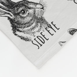 Side Eye Funny Bunny Fleecefilt