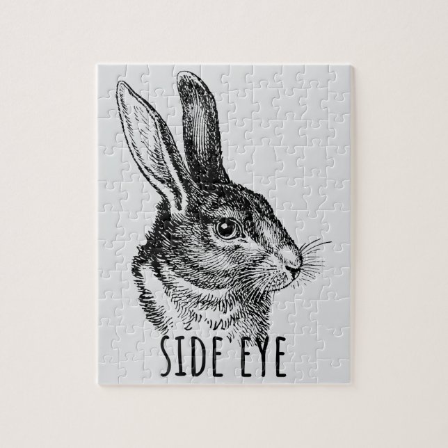 Side Eye Funny Bunny Pussel (Vertikal)