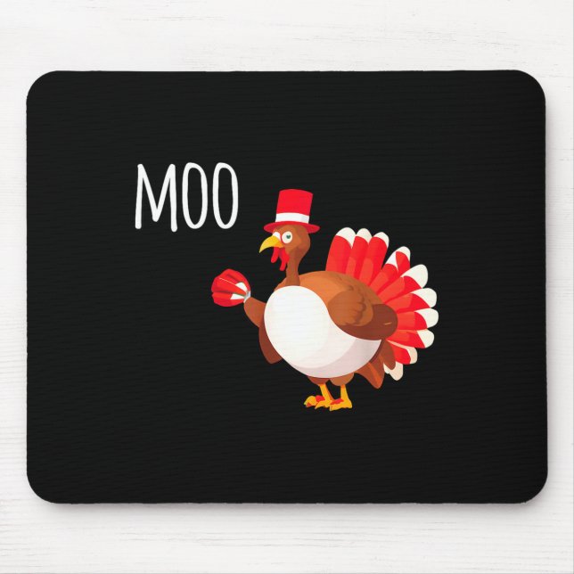 Side Eye Moo Turkey Funny Thanksgiving Autumn Fall Musmatta (Framsidan)