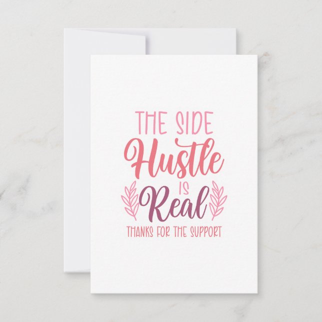 Side Hustle, tackkort Tack Kort (Framsida)