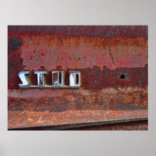 SIDE PANEL STUDEBAKER EMBLEM 1940 s Poster
