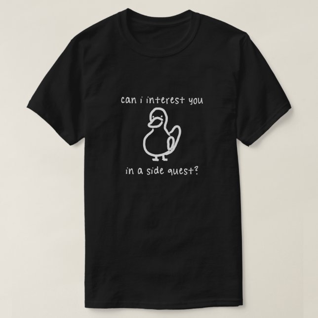 Side Quest Gaming Meme T Shirt (Design framsida)