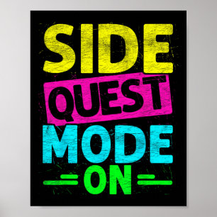 Side Quest Mode På Roligt Rave Edm Festival Spelar Poster
