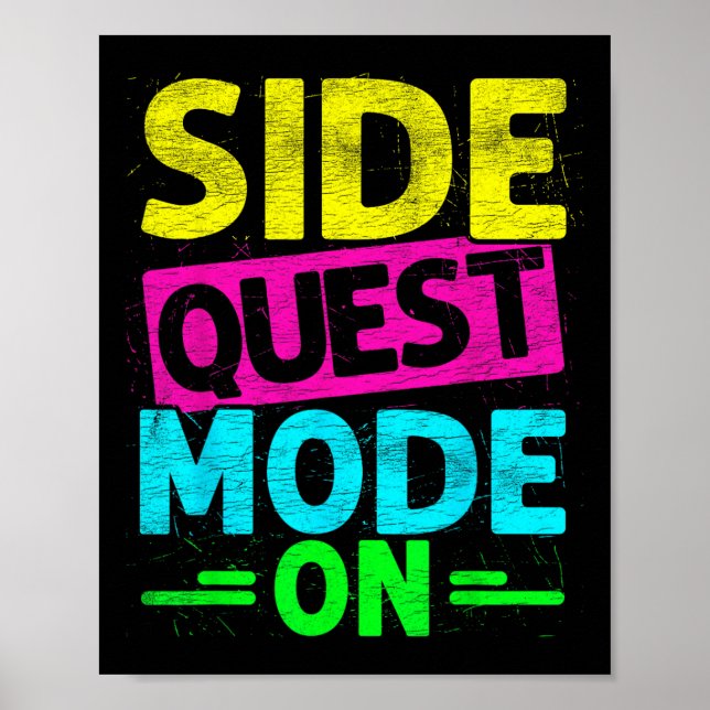 Side Quest Mode På Roligt Rave Edm Festival Spelar Poster (Framsidan)