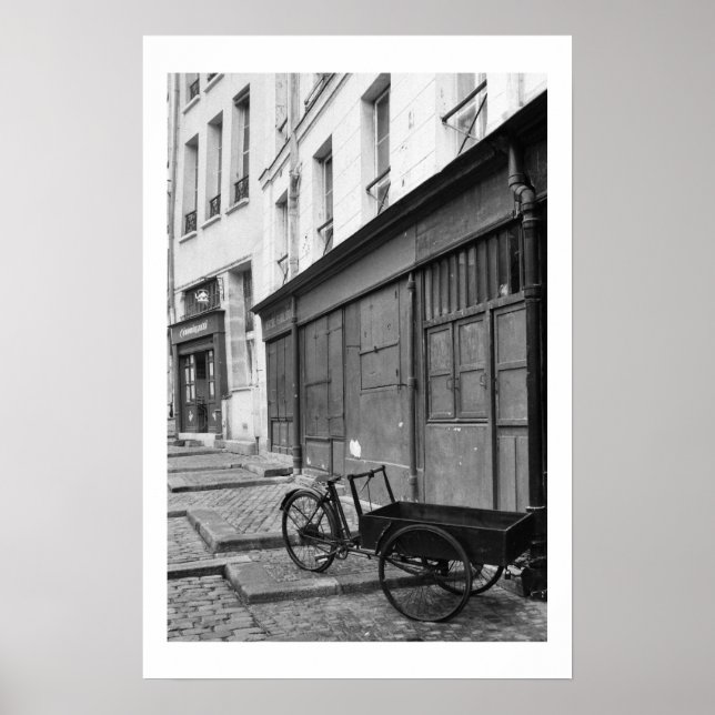 Side Street i Paris Poster (Framsidan)