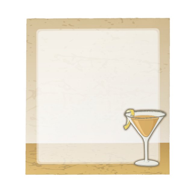 Sidecar cocktail anteckningsblock (Framsida)