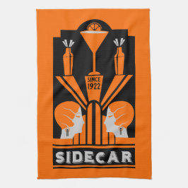 Sidecar Cocktail Art Deco Kökshandduk