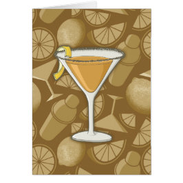 Sidecar cocktail hälsningskort