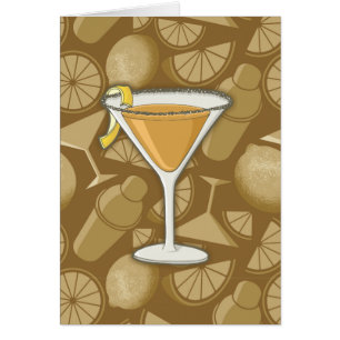 Sidecar cocktail hälsningskort