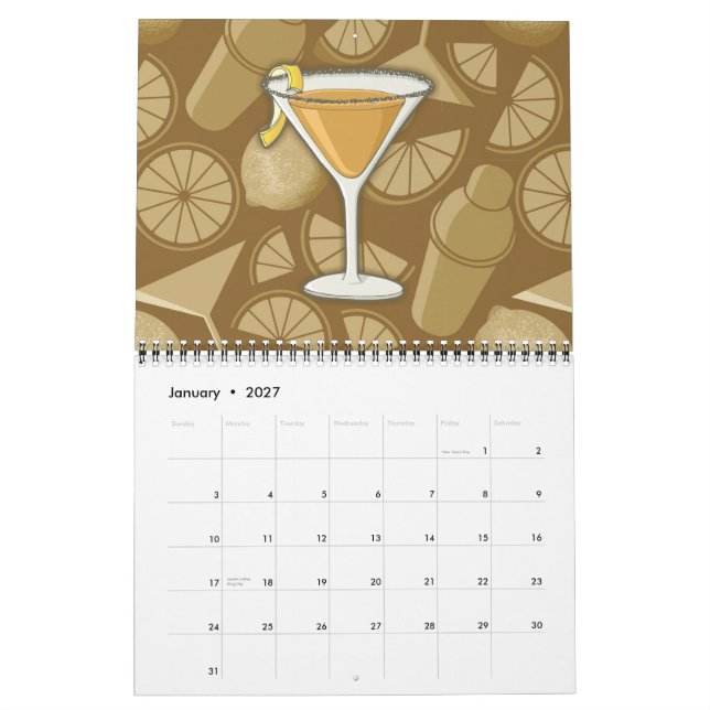 Sidecar cocktail kalender (Jan 2027)