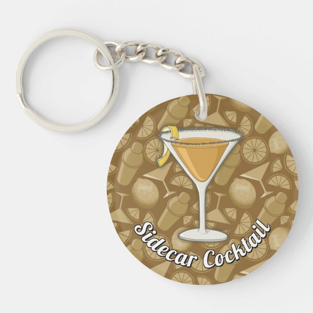 Sidecar Cocktail Keychain (Framsidan)