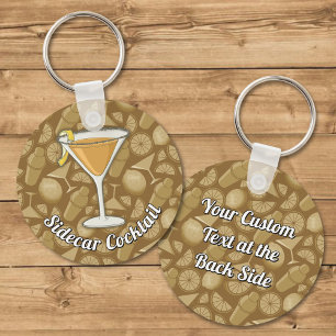 Sidecar Cocktail Keychain Nyckelring