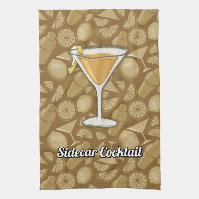 Sidecar cocktail kökshandduk (Vertikal)